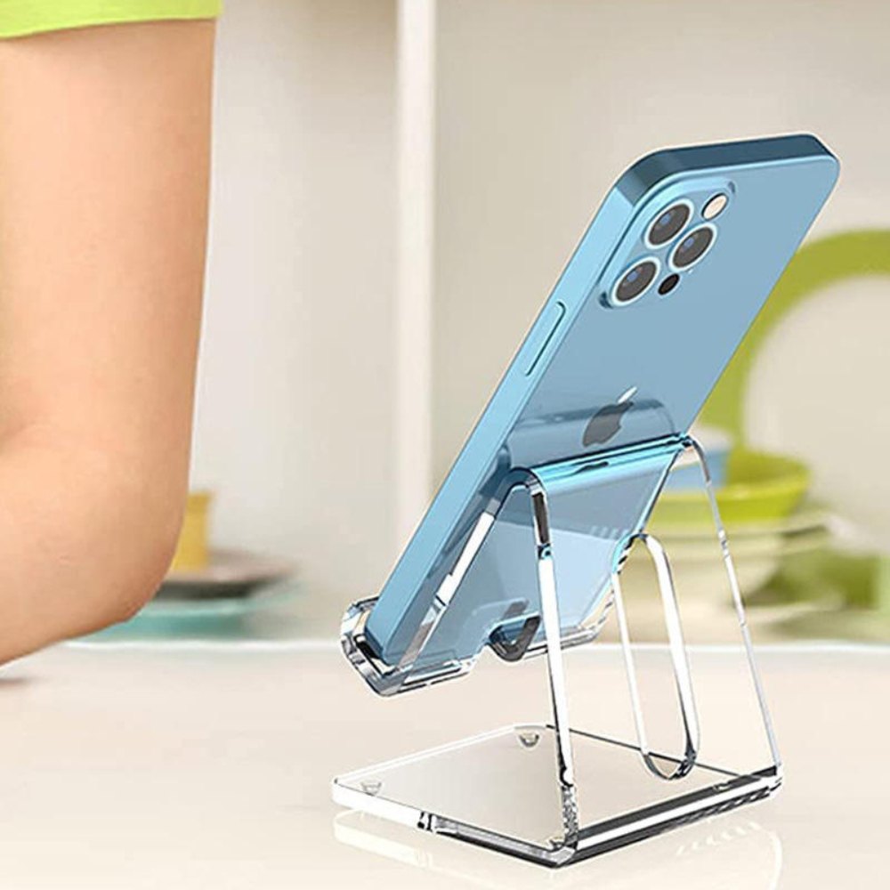Acrylic Transparent Mobile Phone Stand Desktop Vertical Tablet Display Rack Portable Holder