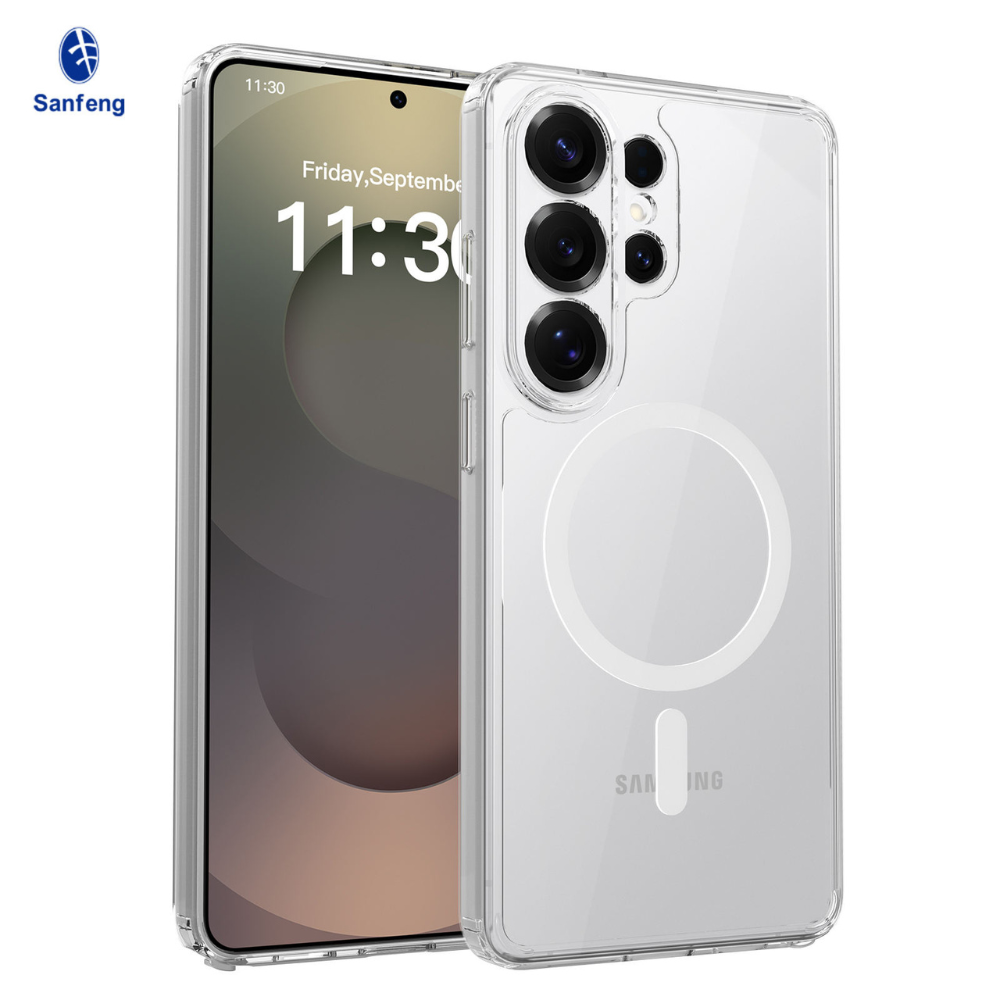 Samsung Galaxy S26 Plus New Clear Magnetic Mobile Phone Case with Lens Film Protection